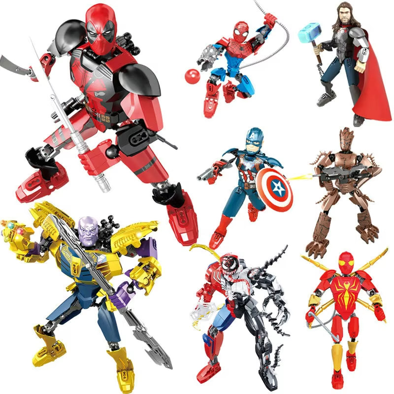 Hero Buildable Figure Iron Big Assembly Figures Building Block Bricks Action Toys Compatible with Lego Collection Gifts for Kid