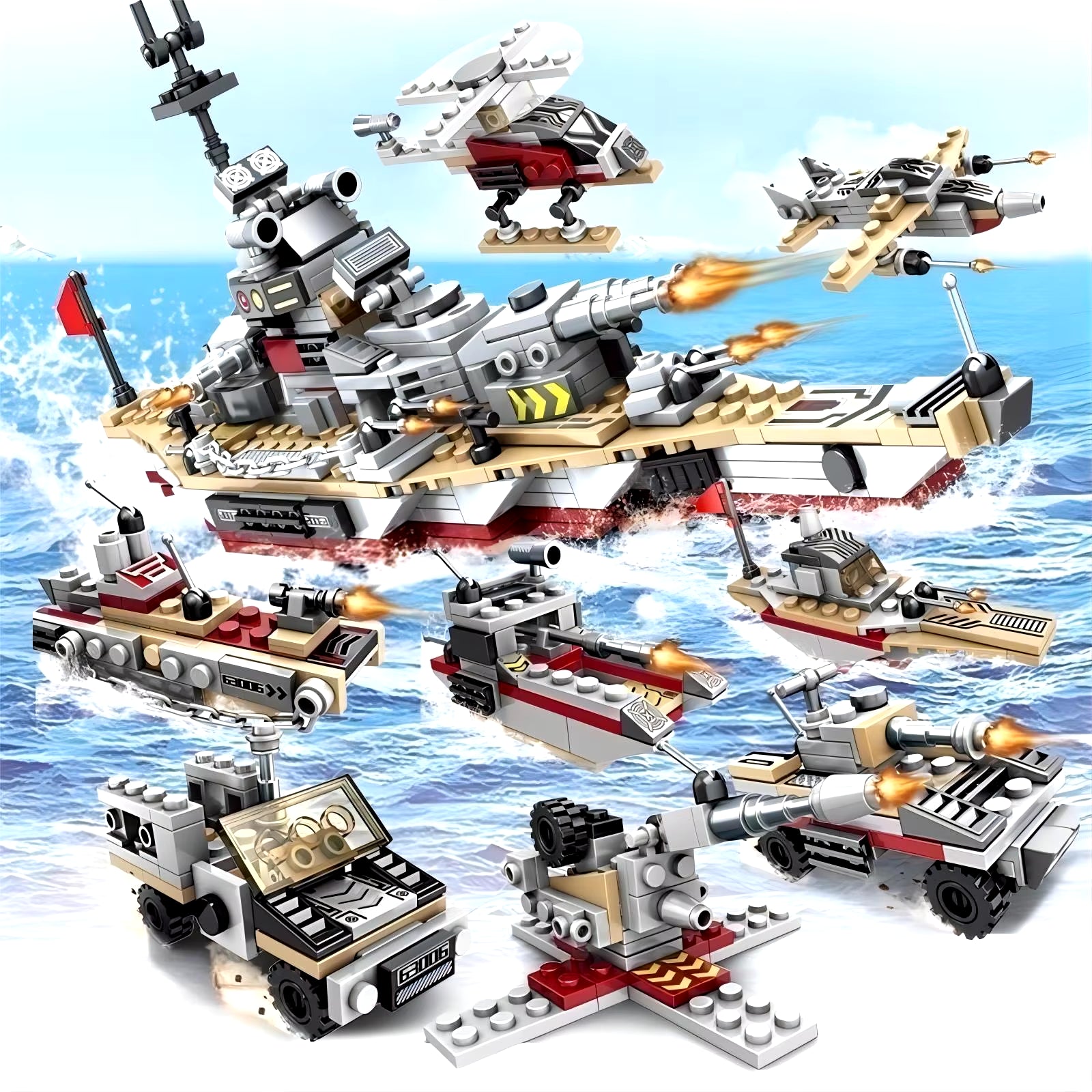 STEM Building Set Toy 1068Pcs Construction Cruiser Ocean Ship Building Toy for 6 Years up Boys 25 Models Engineering